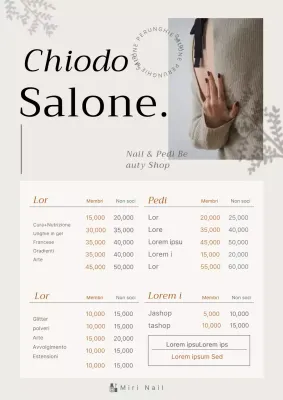 Promuovere il moderno salone per unghie Ivory