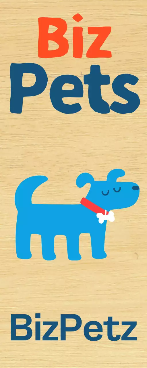 Een eenvoudig blauw schattig puppycafé promoten