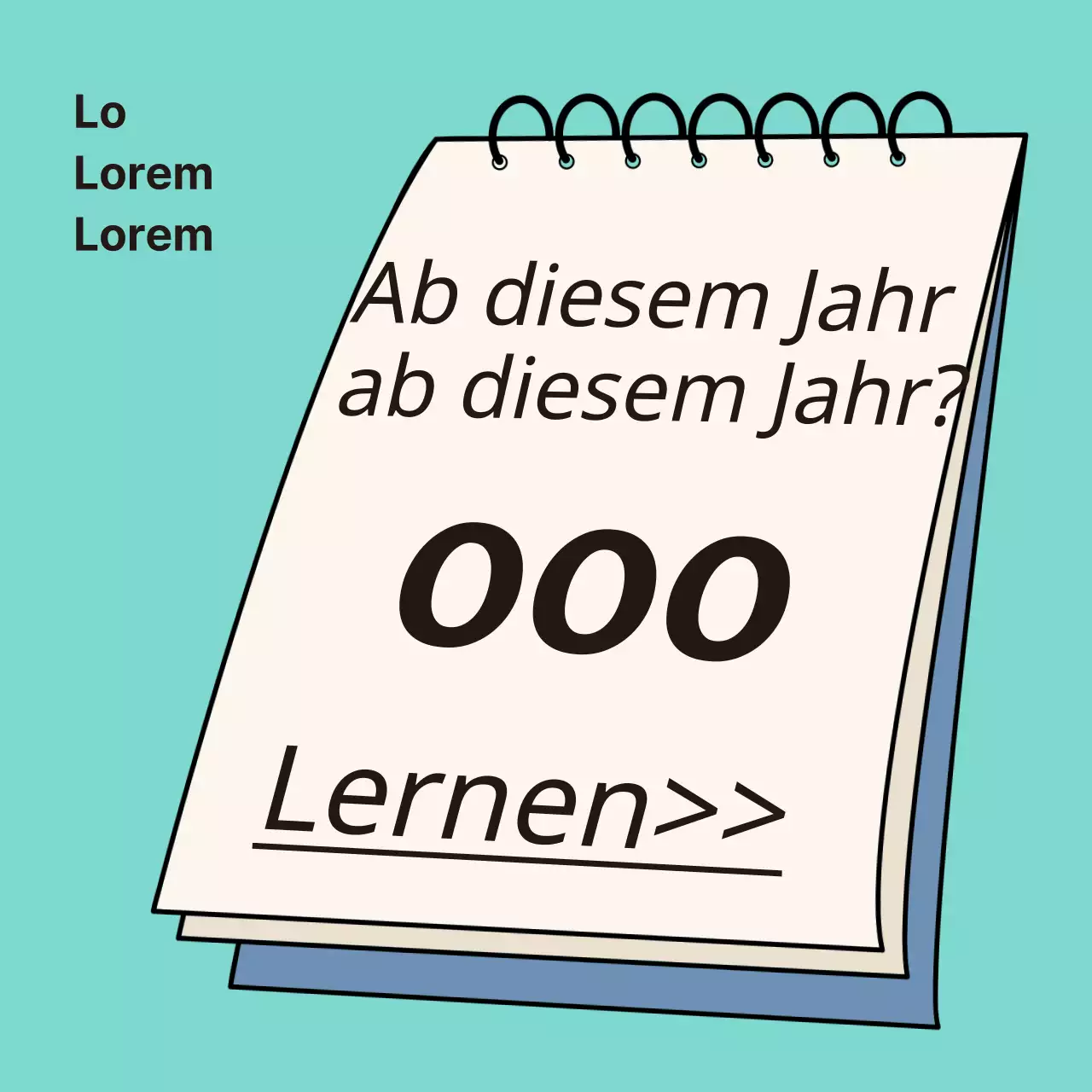 Einfaches blaues Newsletter-Hauptvorschaubild