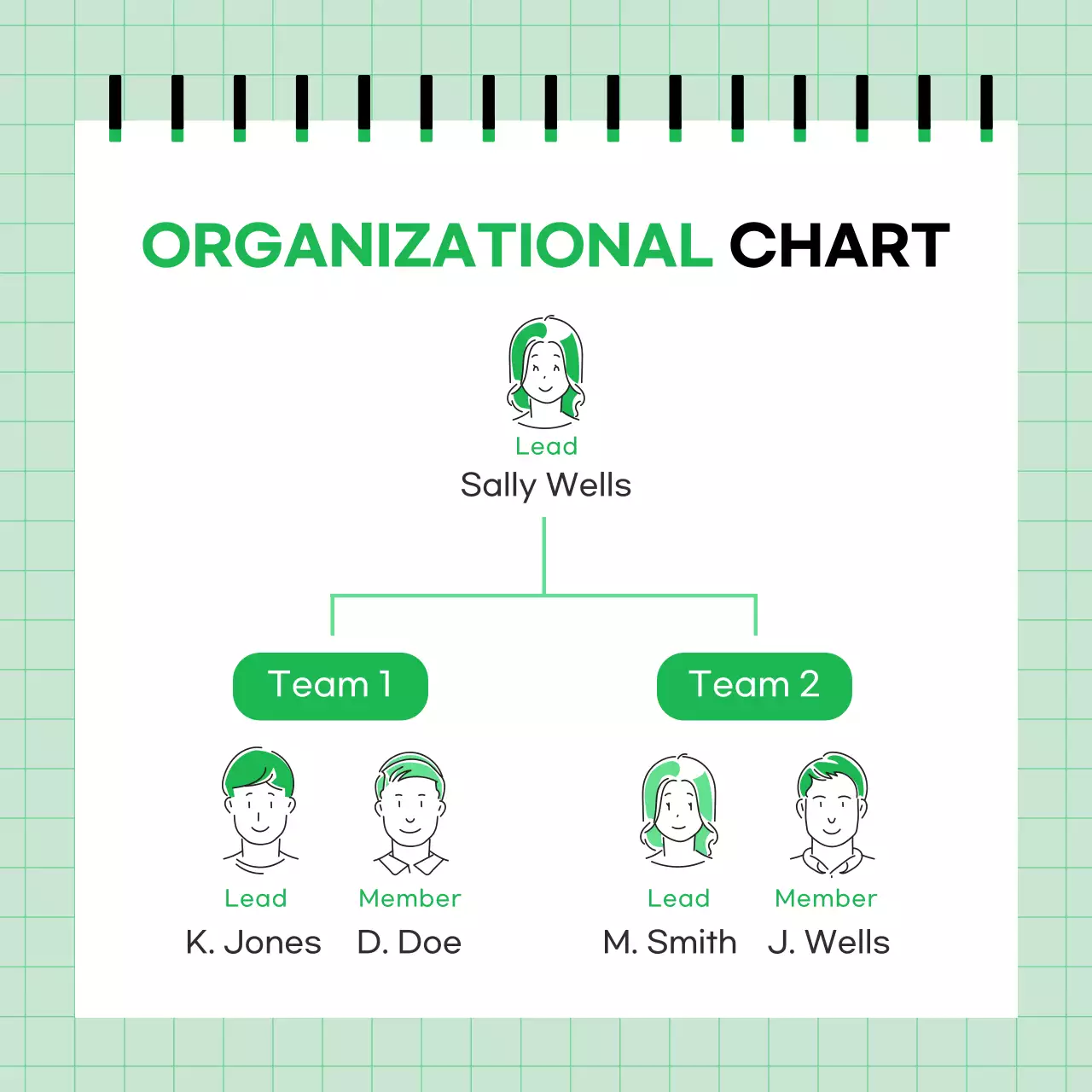Green Minimal Team Notice Social Media Post