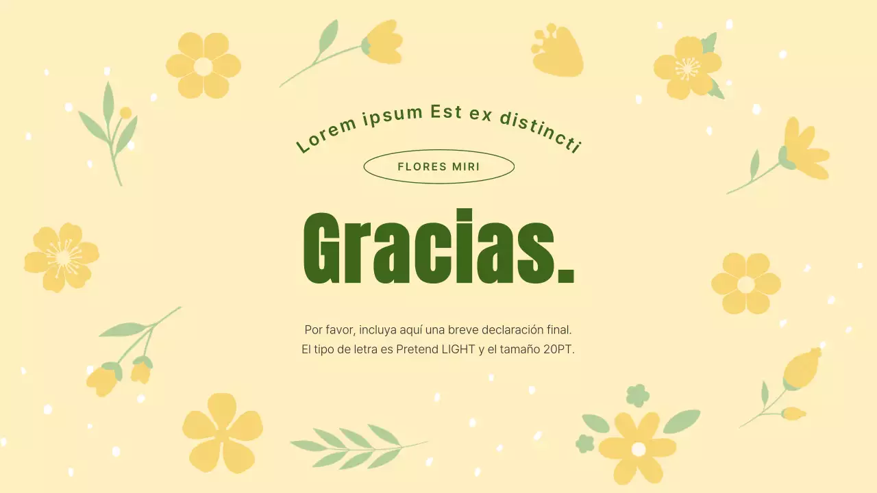 Planificador amarillo y bonito fondo floral