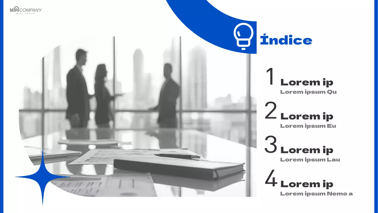 Informes empresariales modernos en azul