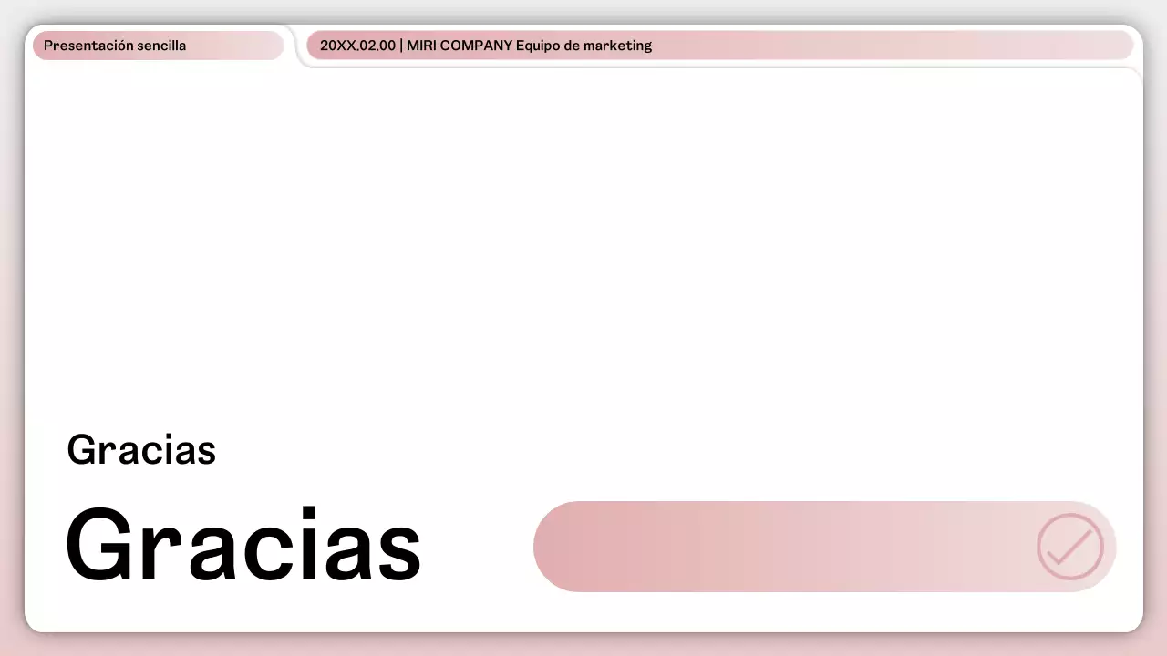 Una sencilla presentación en blanco y rosa