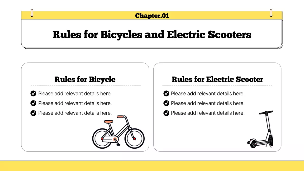 Yellow Simple Traffic Safety Guide Presentation