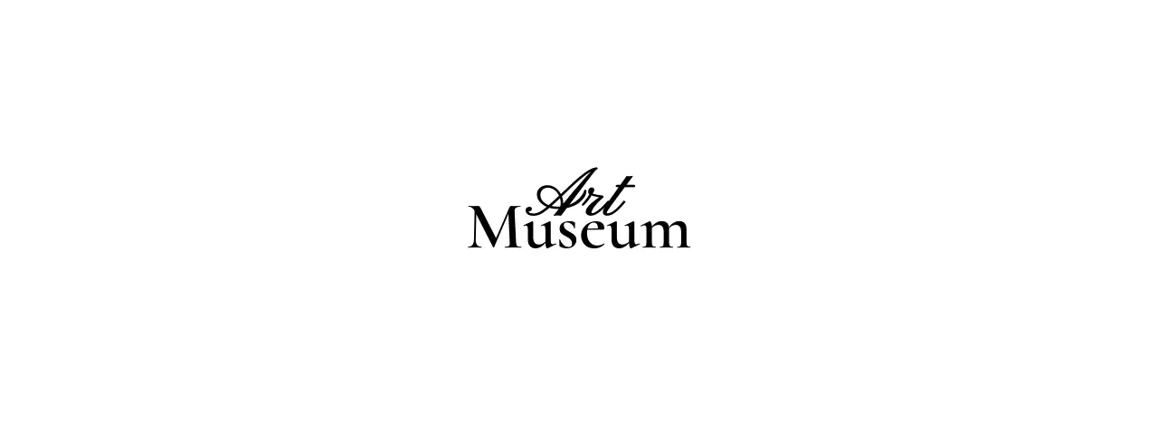 An art museum logo with a classy cursive concept