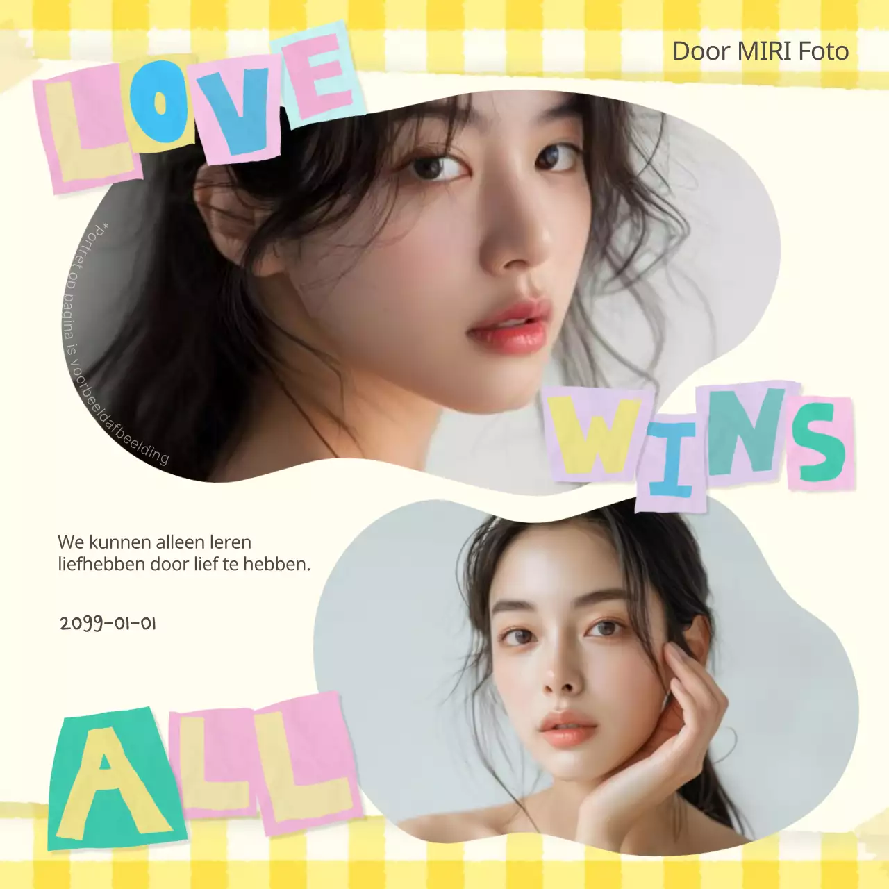 Leuke fotolijstjes in roze en geel