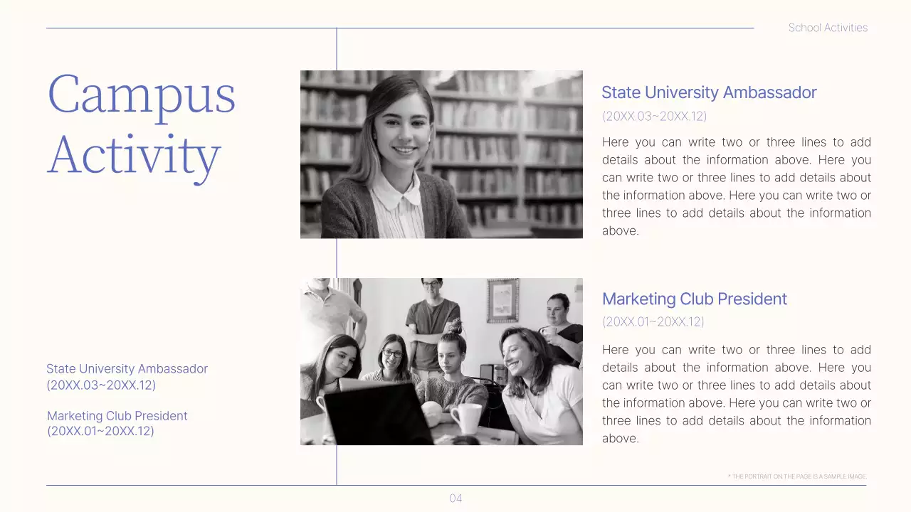 블루 모던 포트폴리오 이력서 프레젠테이션