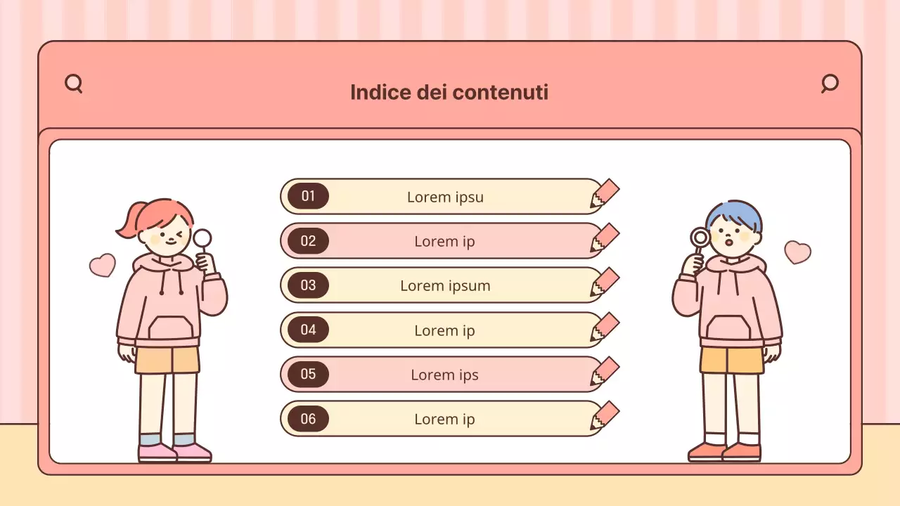 Posta di raccolta delle attività in classe del Centro rosa e giallo