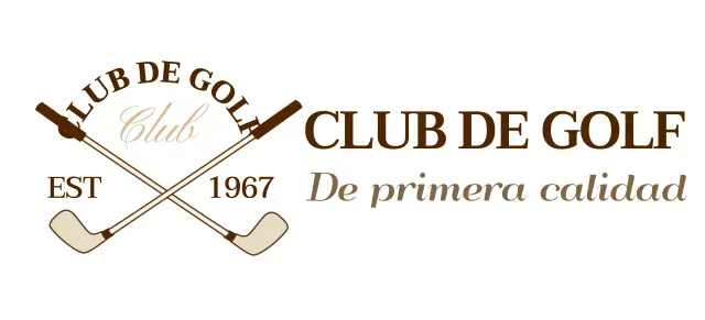 Palos de golf con logotipo en color marrón para una sensación de calidad superior