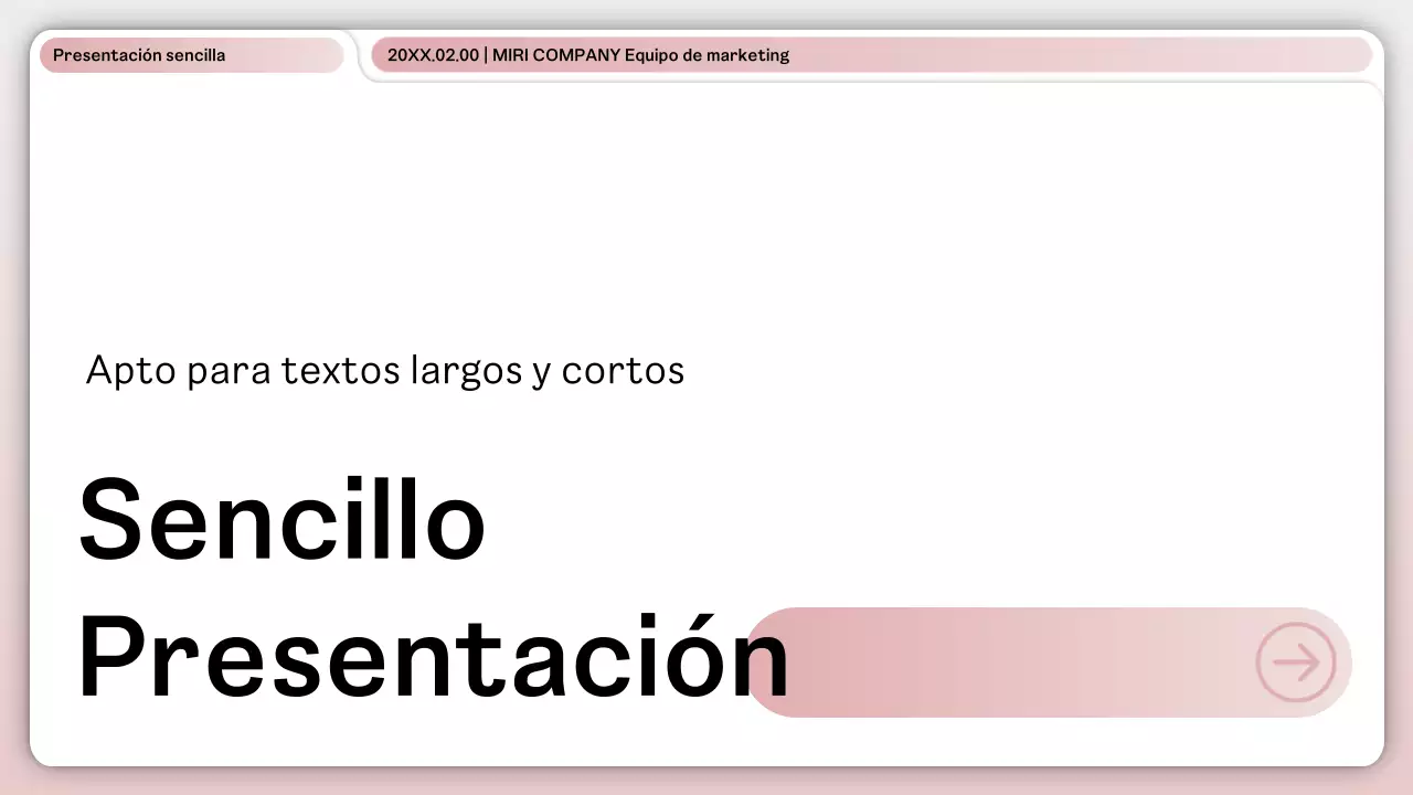 Una sencilla presentación en blanco y rosa