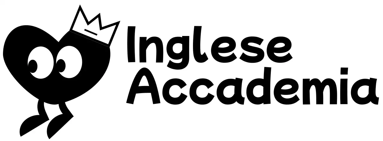 Un simpatico concetto di accademia di lingua inglese con personaggi del cuore