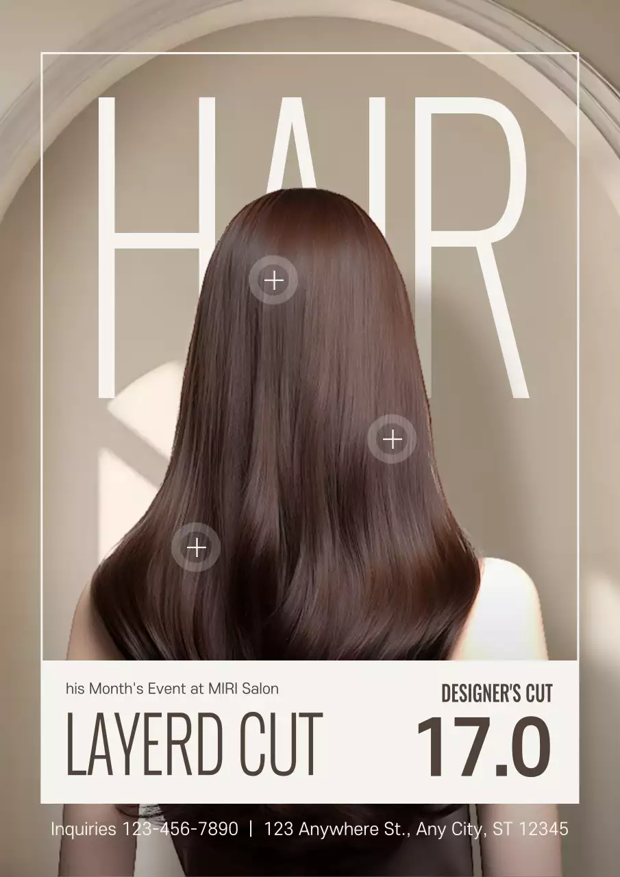 Beige Elegant Hair Promotion Poster