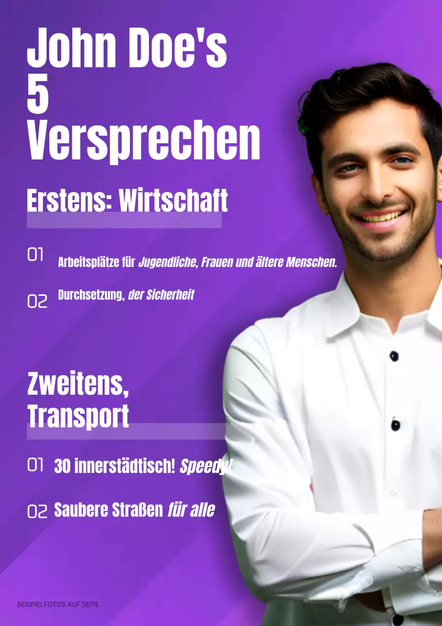 Ein einfacher violetter allgemeiner Wahlkampf