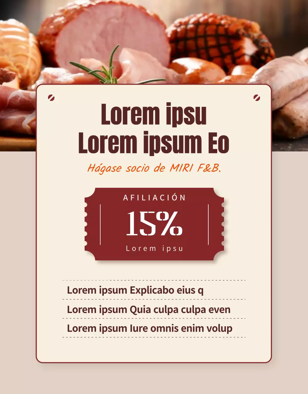 Promover una dieta sencilla pechuga de pollo en marrón y beige