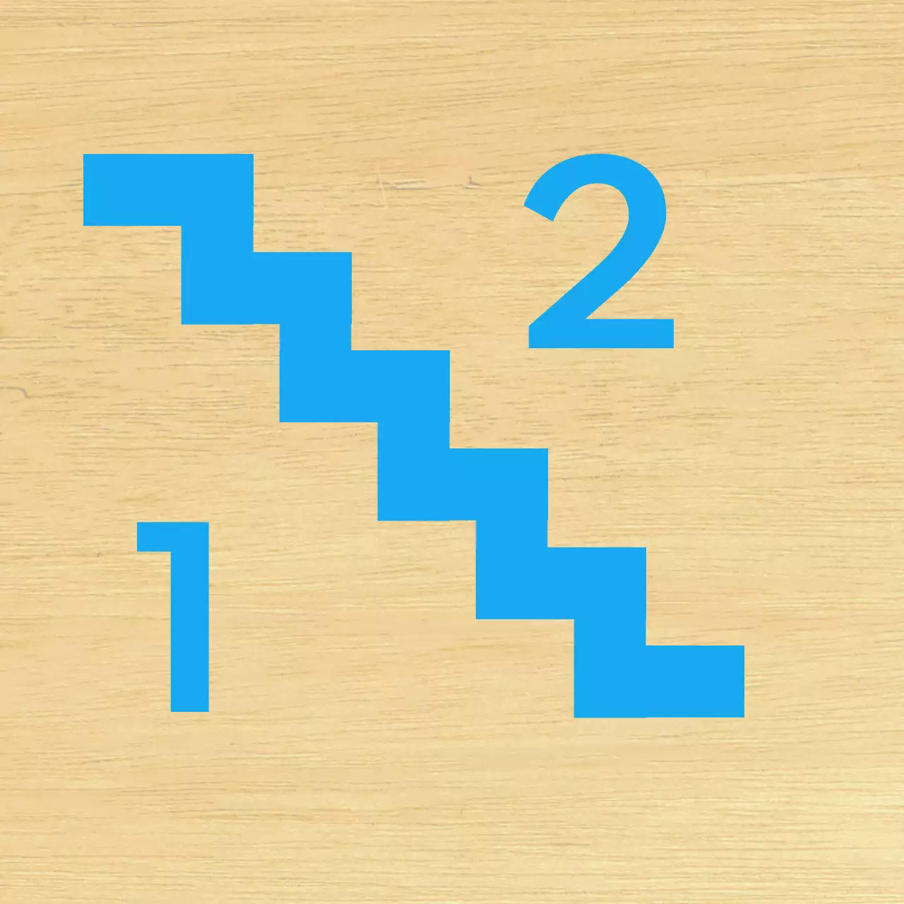 水色の階段の位置案内