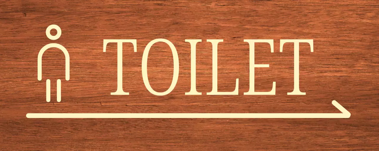 Beige man icoon Toiletlocatie