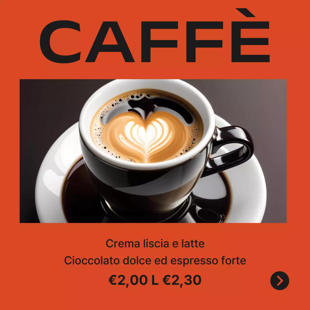 Promuovere un semplice annuncio di caffè verde e arancione