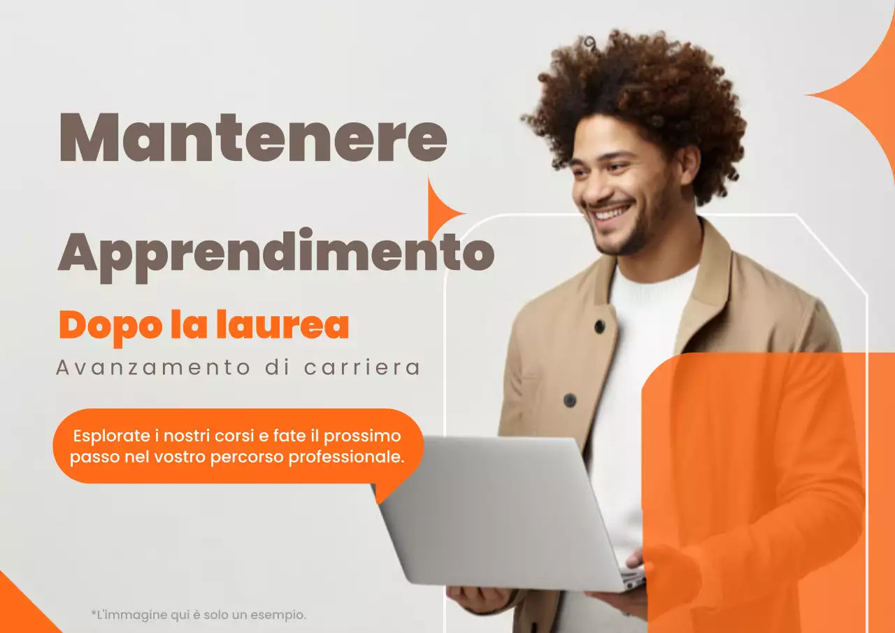 Beige e arancione Geometrico Pubblicità per l'istruzione professionale