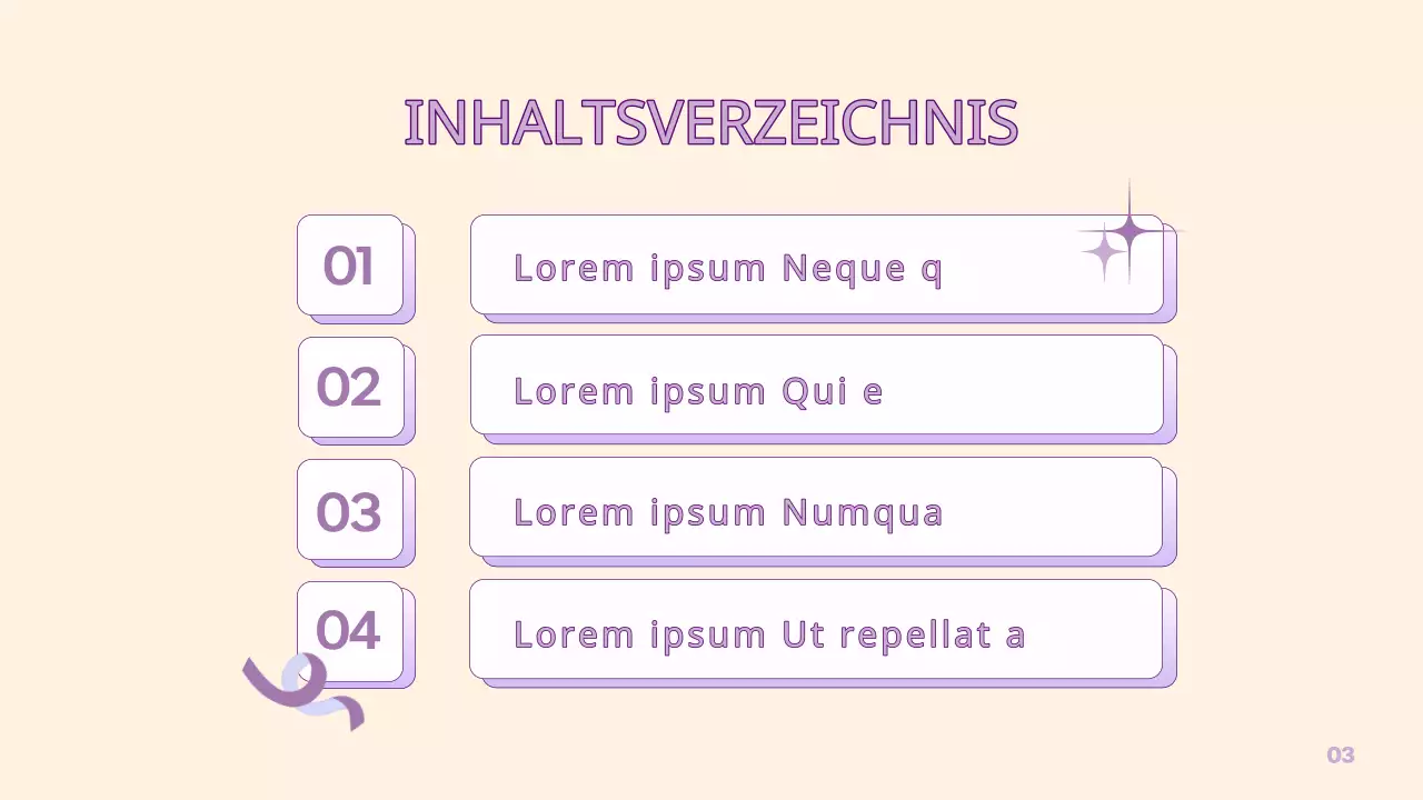 Eine einfache PM-Präsentation in Gelb und Lila