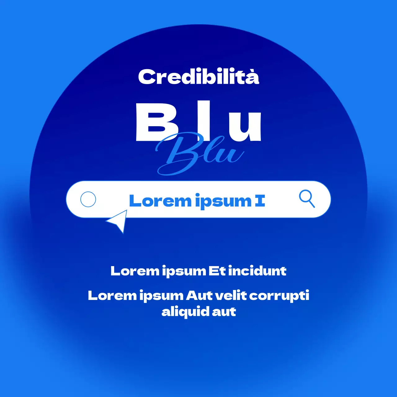 Copertina di tendenza in rosso e blu