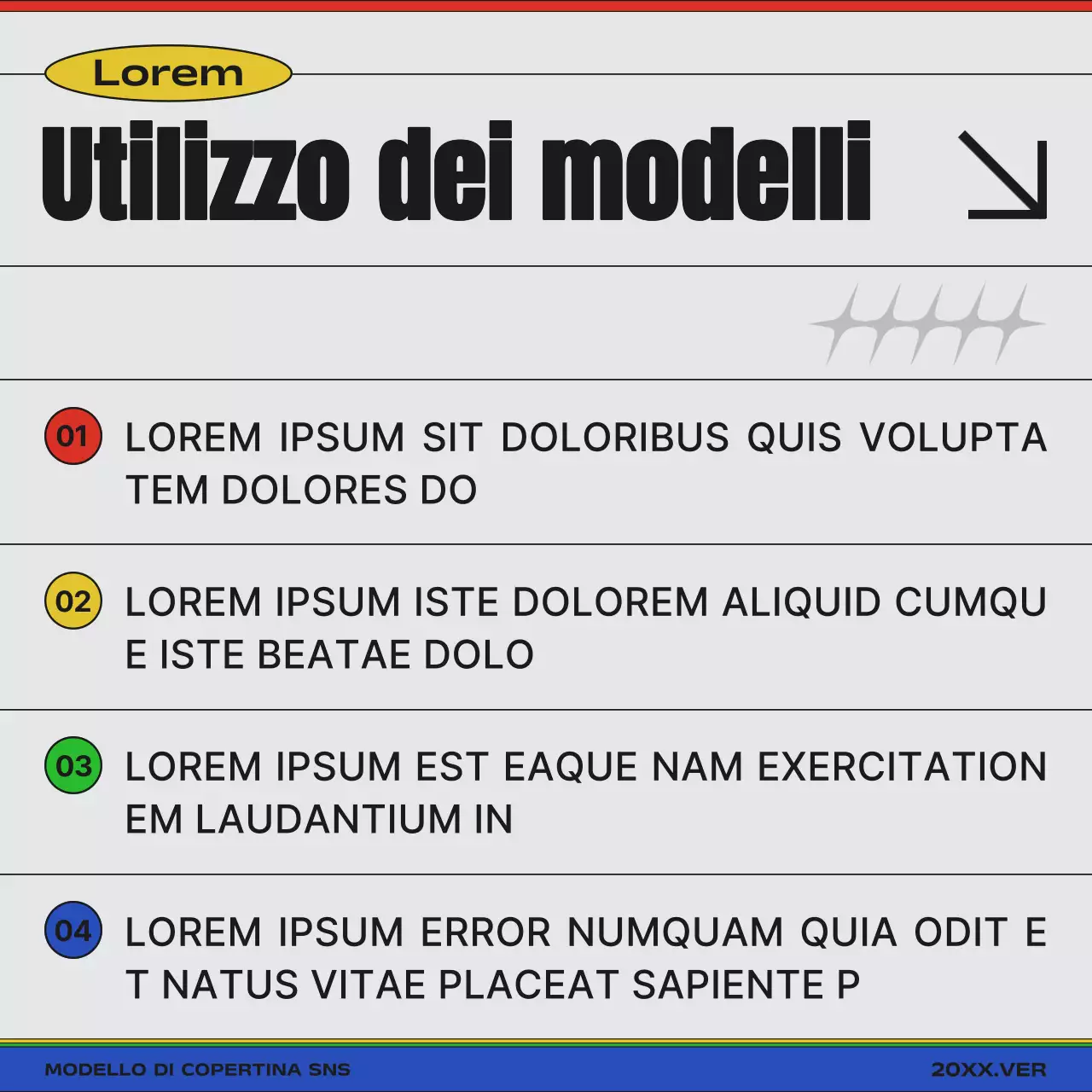 Promuovere una moderna variante di colore della copertina, arcobaleno e bianco