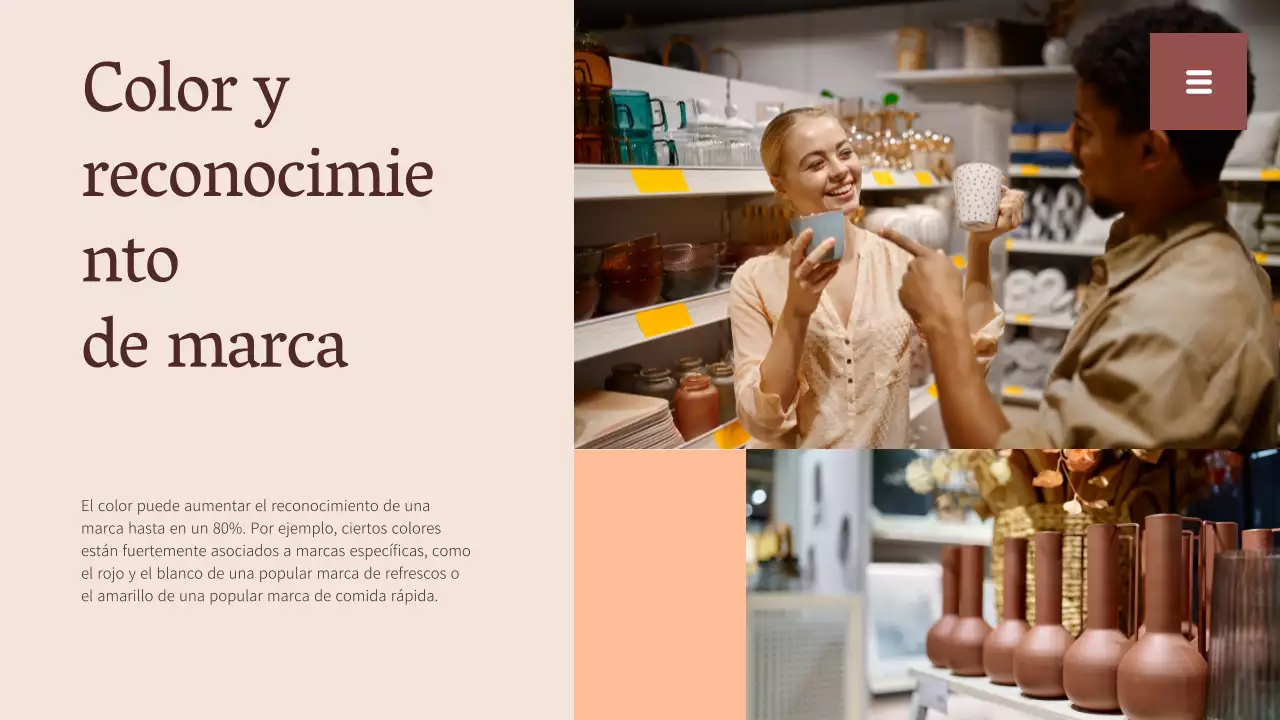 Recursos del informe de tendencias de colores beige y blanco sencillos