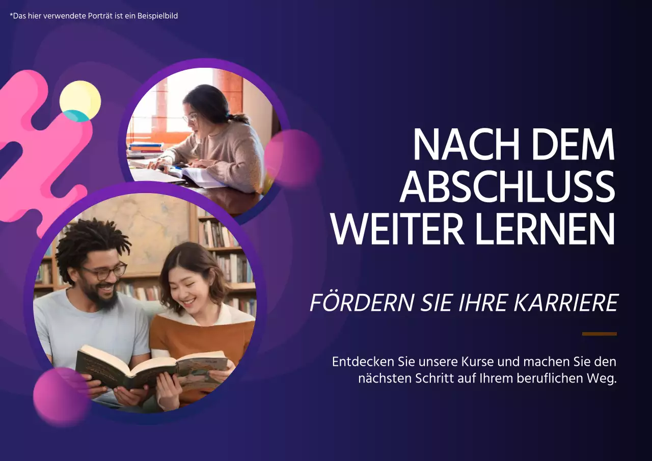 Lila und Orange Geometrie Berufliche Bildung