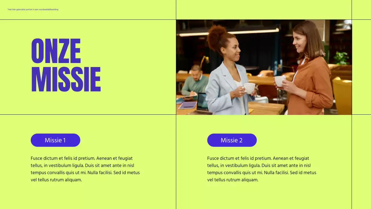 Blauw en neon modern zakelijk profielmateriaal