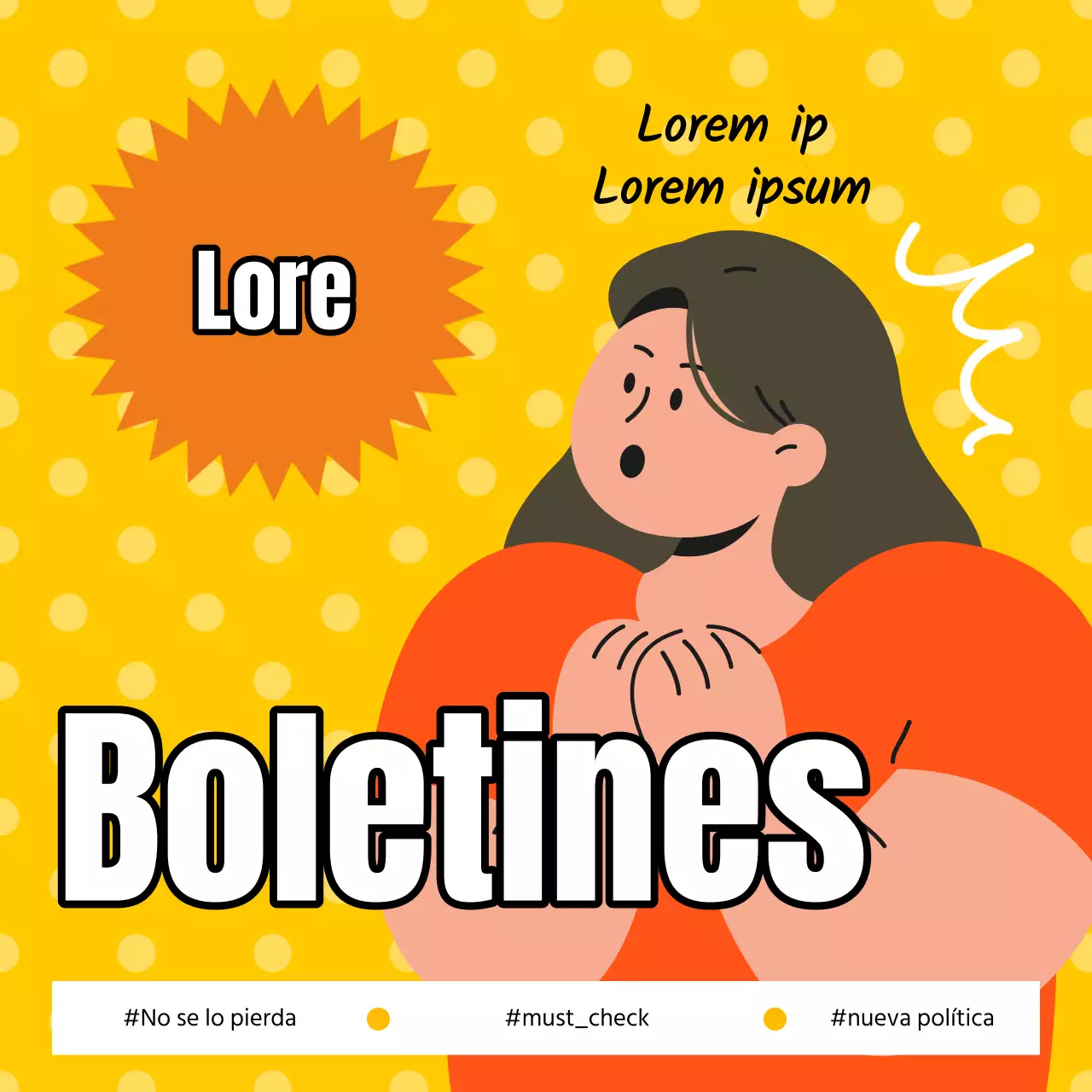 Sencilla plantilla en miniatura azul y amarilla para un boletín de noticias