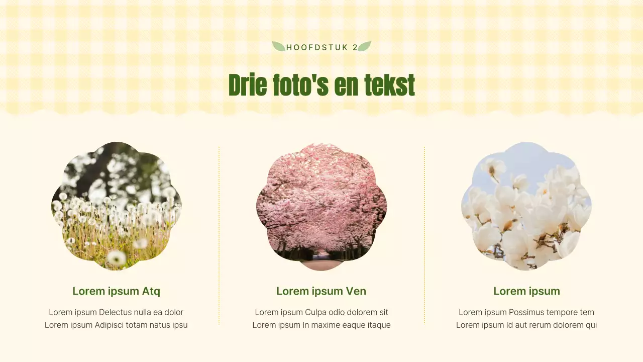 Gele planner met mooie bloemenachtergrond