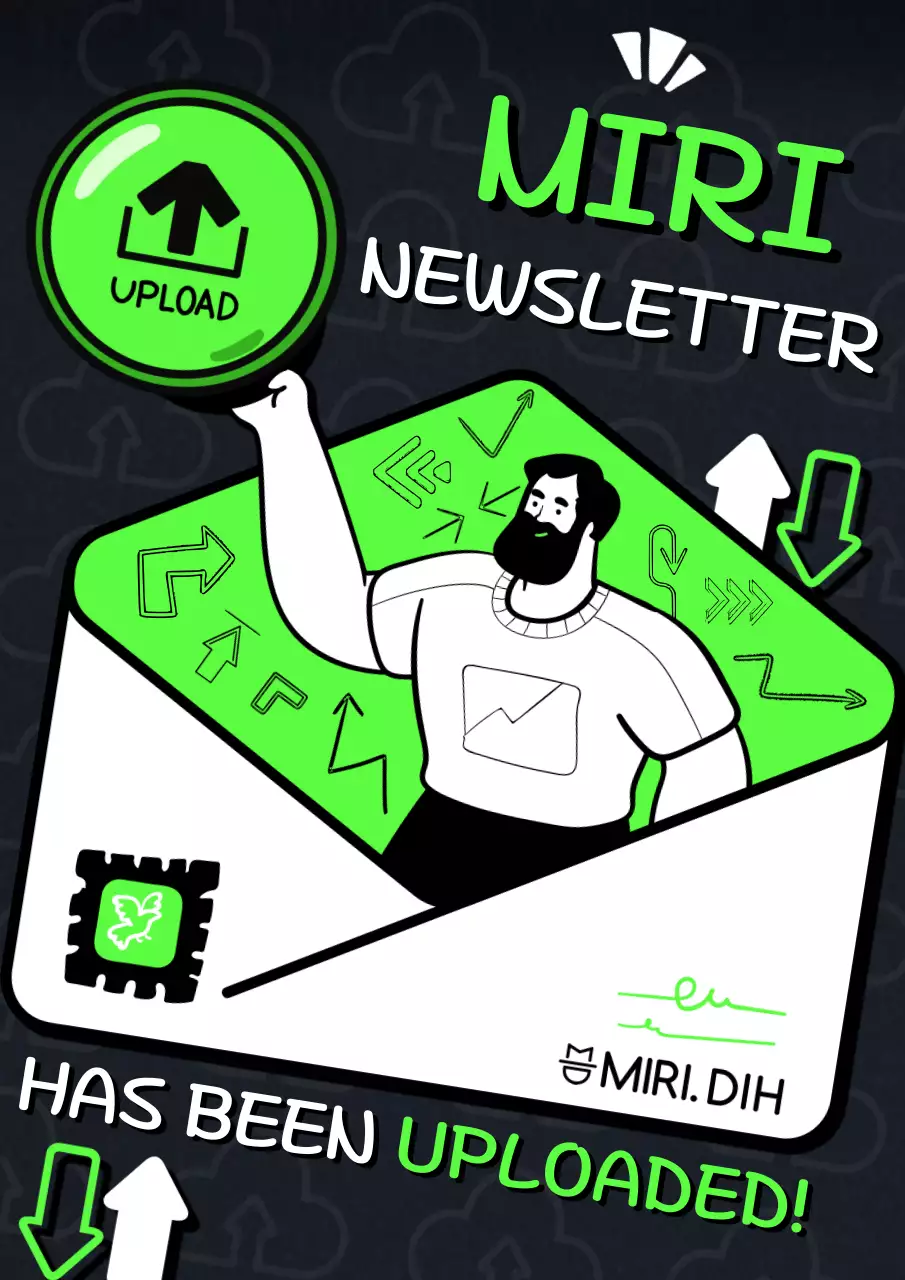 Green Retro Newsletter Announcement Poster