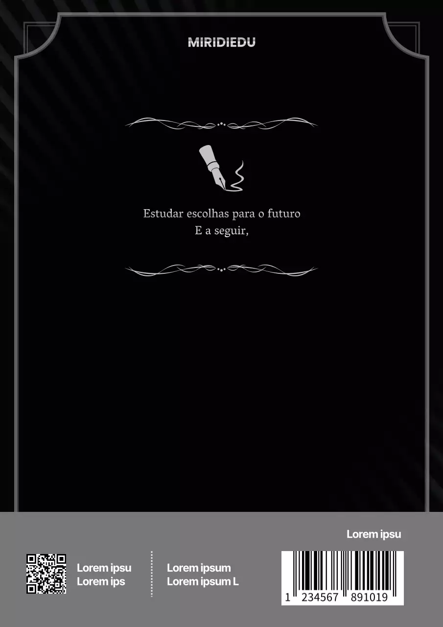 Capa traseira predefinida em preto e cinzento