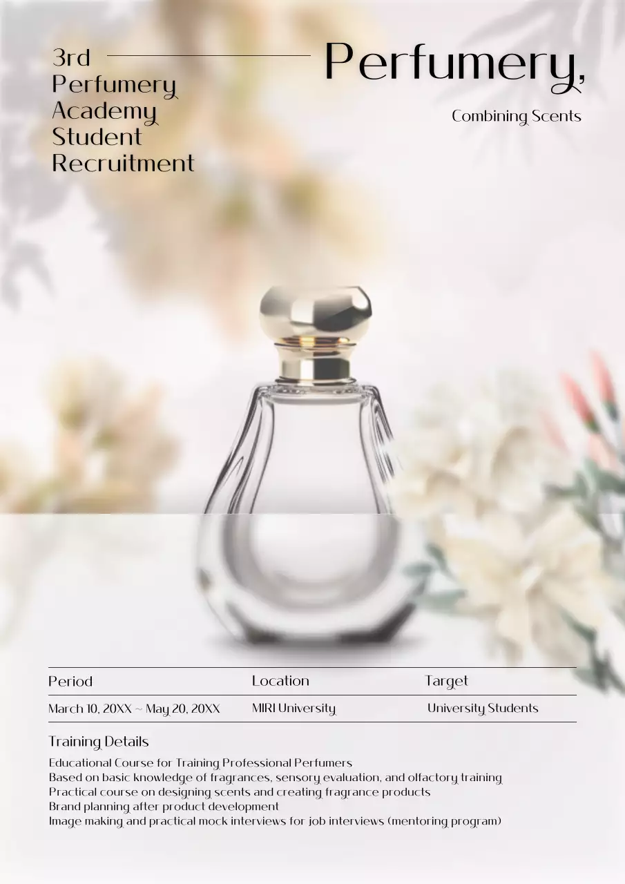 Classy black and white steering academy announcement