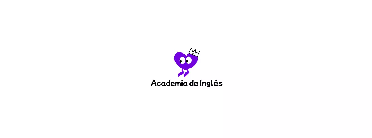 Academia de inglés con un simpático concepto protagonizado por personajes de corazones morados
