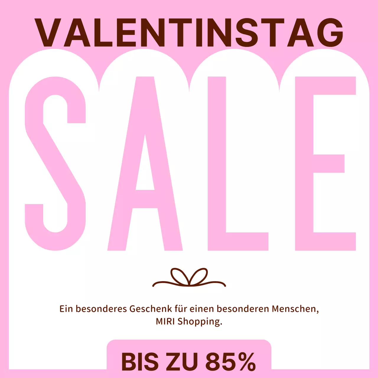 Kitschiger Cyber-Flyer zum Valentinstag in Rosa