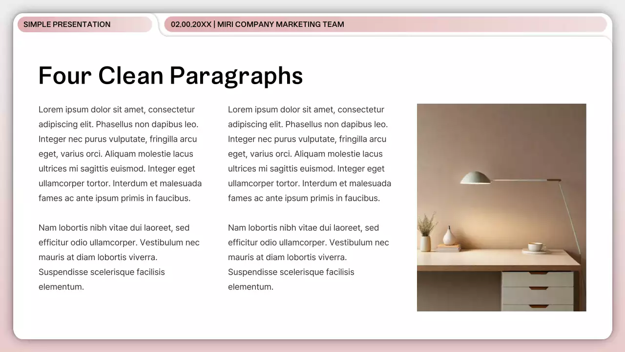 Pink Minimal Guide Presentation
