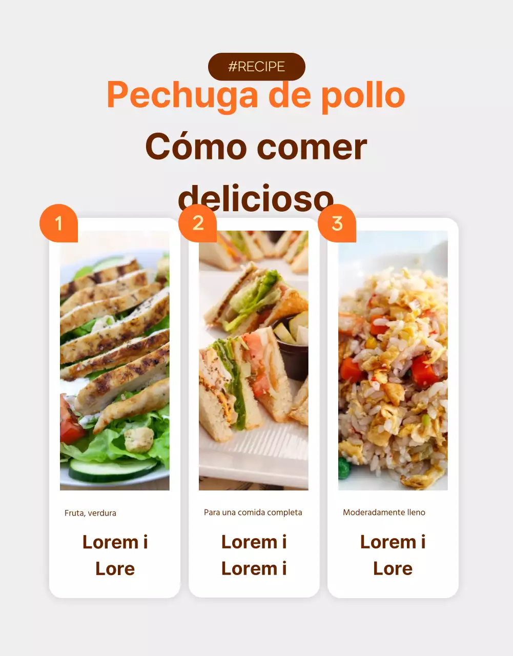 Promover Pechugas de Pollo de Simple Diet en Naranja y Marrón