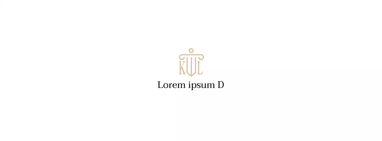 Een advocatenkantoor met klasse met een goud geïllustreerd logo