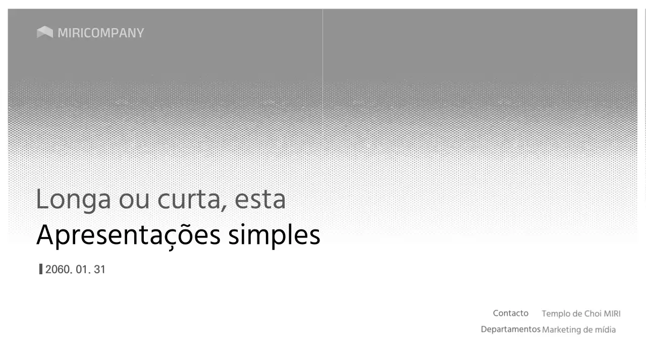 Apresentação simples de variação de layout a preto e branco