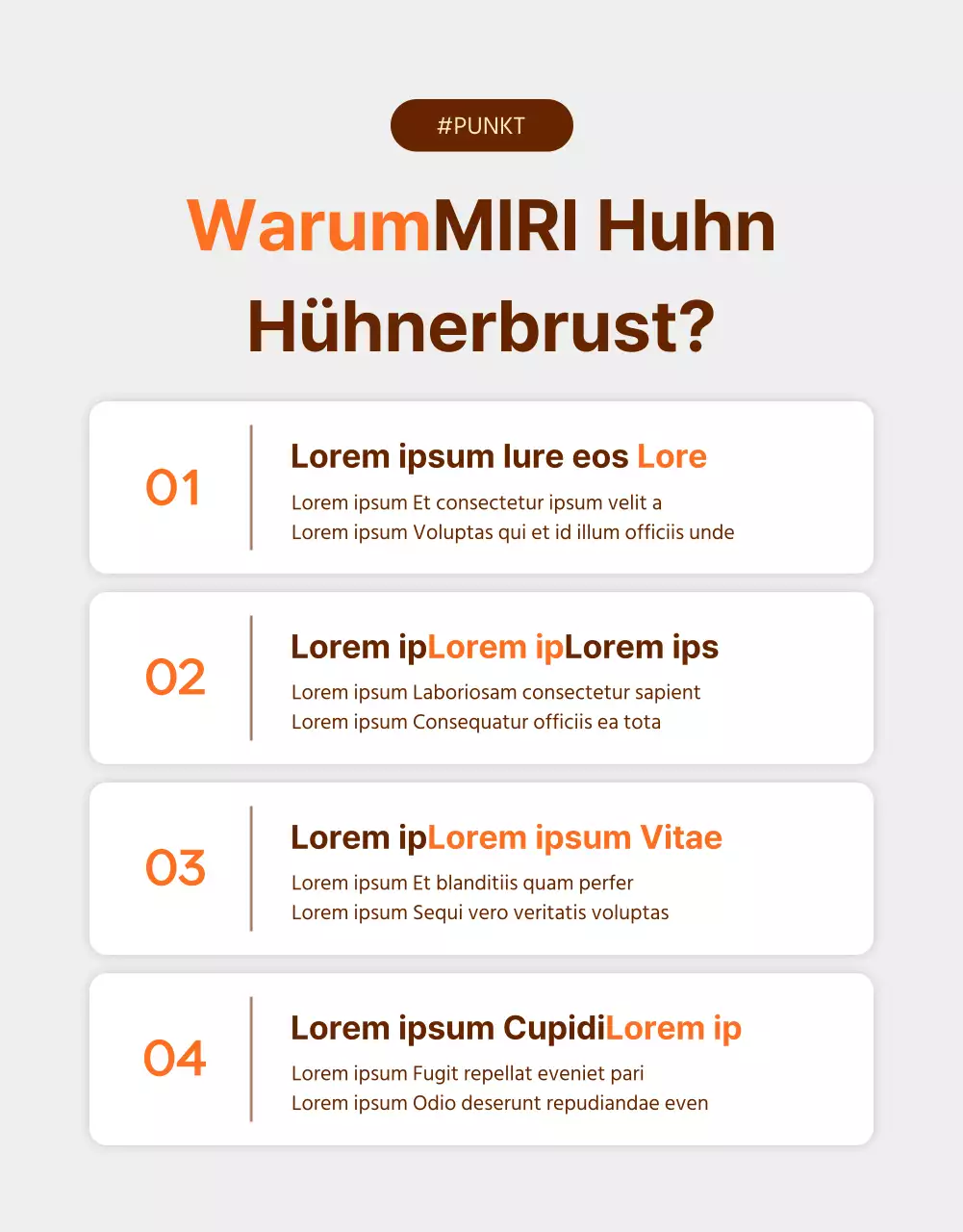 Einfache Diät Hühnerbrüste in Orange und Braun fördern