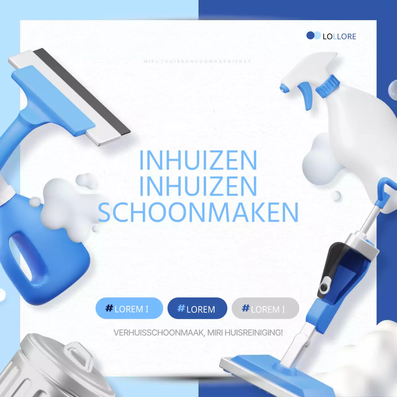 Bevorder een eenvoudige verhuisopruiming in lichtblauw en blauw