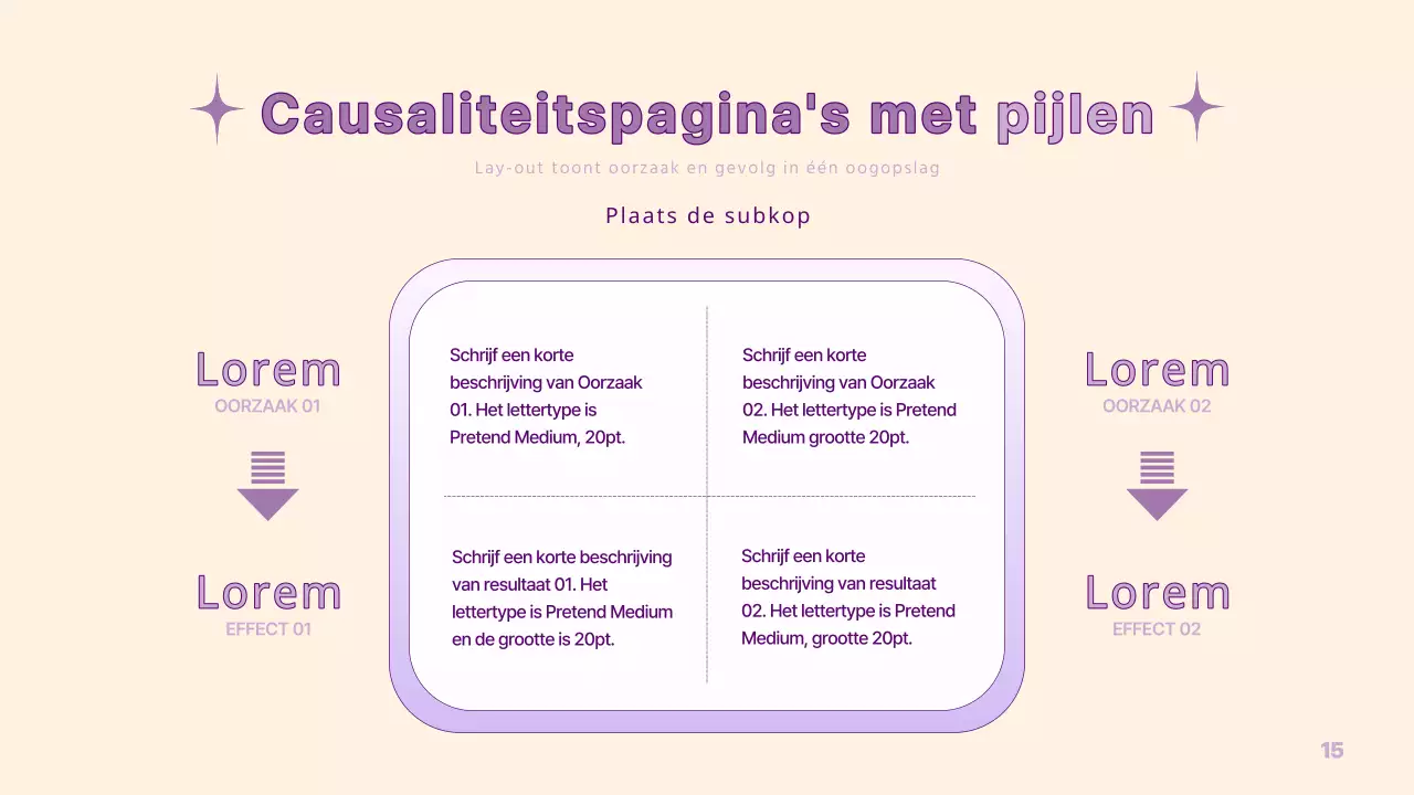 Een eenvoudige PM-presentatie in geel en paars