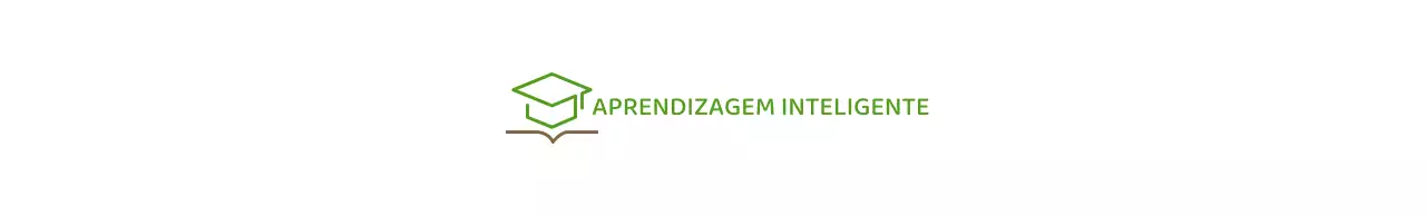 Aprendizagem inteligente com boné de bacharel verde e logótipo de ilustração de livro