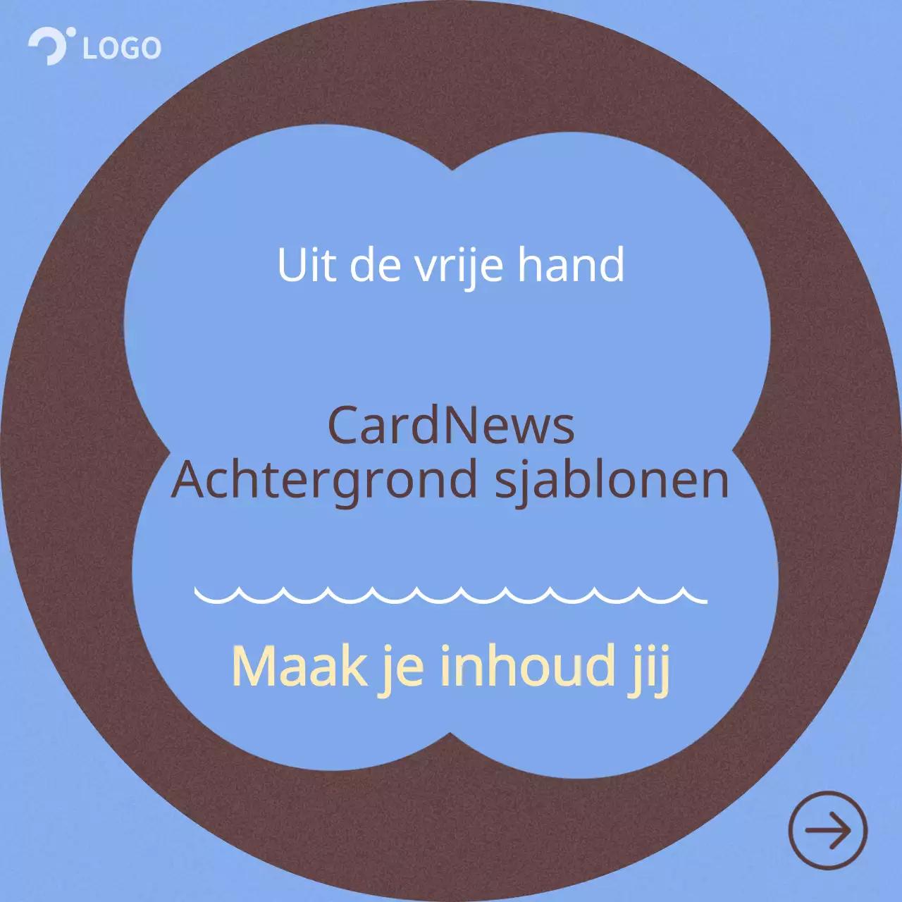 Licht blauwe en bruine minimalistische freehand achtergrond beschrijving