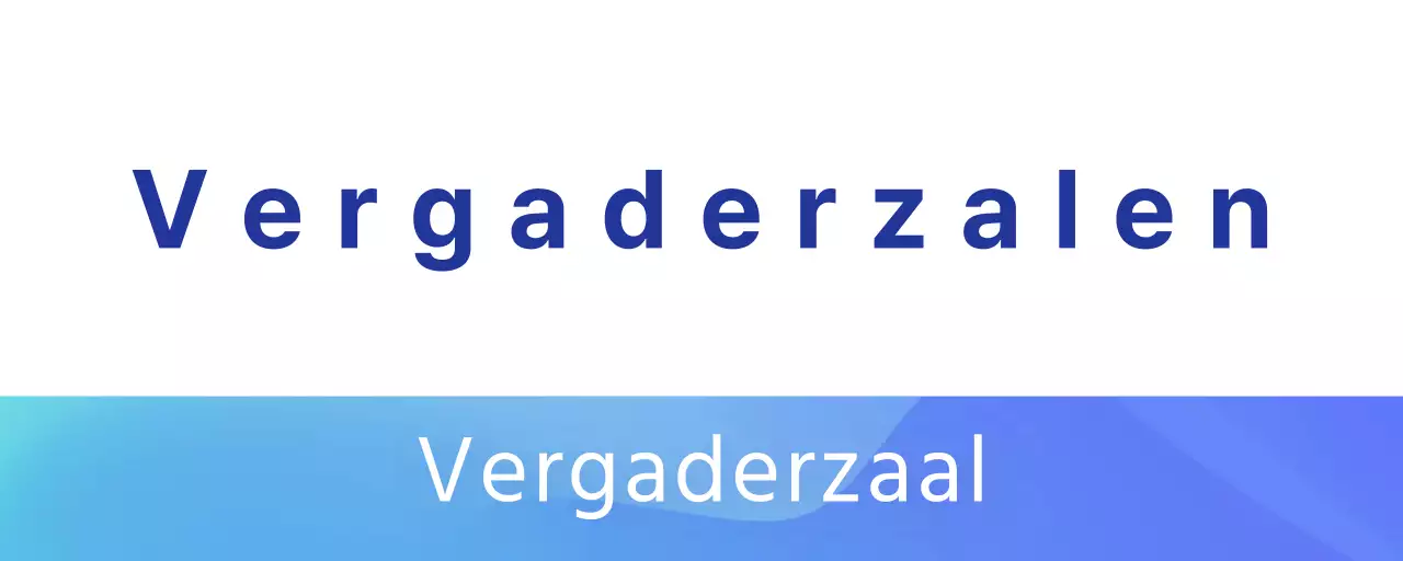 Gids voor vergaderruimten met blauw verloop