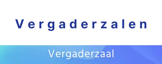 Gids voor vergaderruimten met blauw verloop