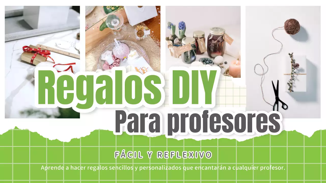 Guía de regalos DIY en blanco y verde para profesores