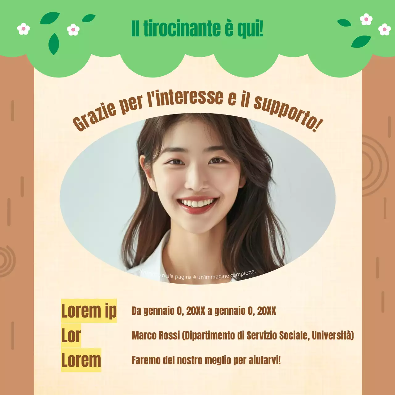 Newsletter minimalista per il settore pubblico in chartreuse e marrone