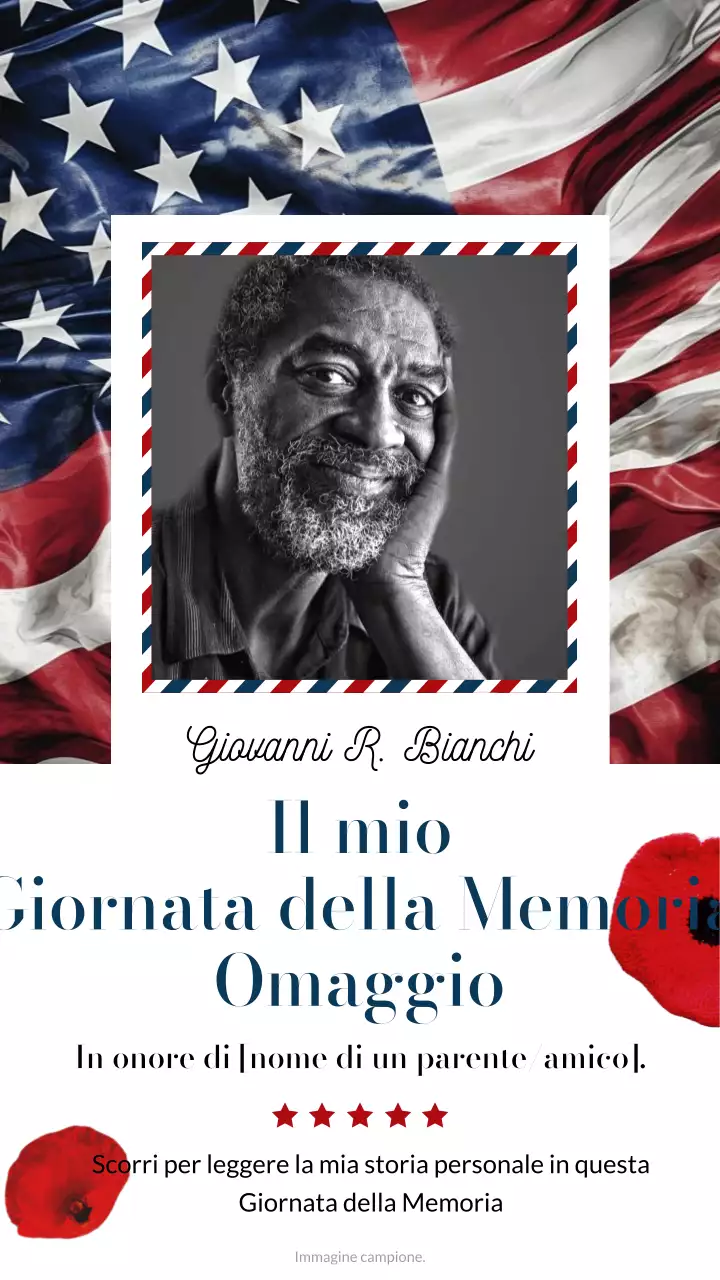 Invito classico bianco e rosso per il Giorno della Memoria
