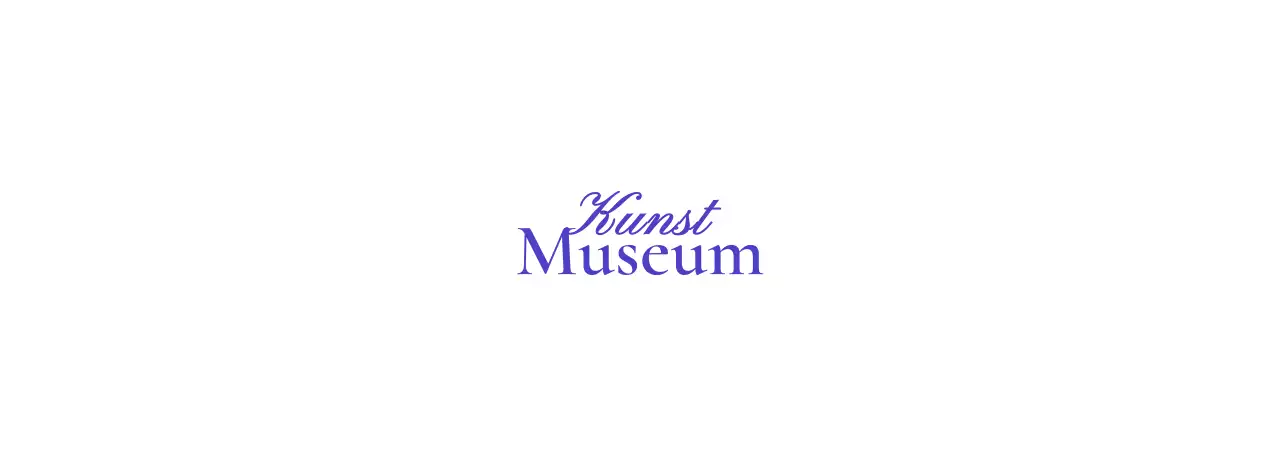 Museumlogo met stijlvol cursief concept